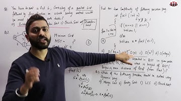 Solution of Assignment-1 of Algorithm & DS for NTA UGC NET Computer Science