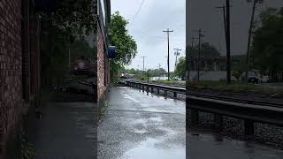 Train 5235 to Haverhill at Sutton St North Andover Ma. Cab car is 1815 and F40 1032