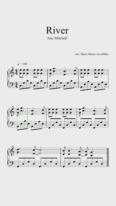 Joni Mitchell River Sheet Music #shorts #short #shortvideo #shortsvideo #shortsfeed #tiktok #piano