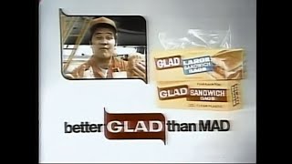 Glad Sandwich Bags Commercial james Cromwell 1975