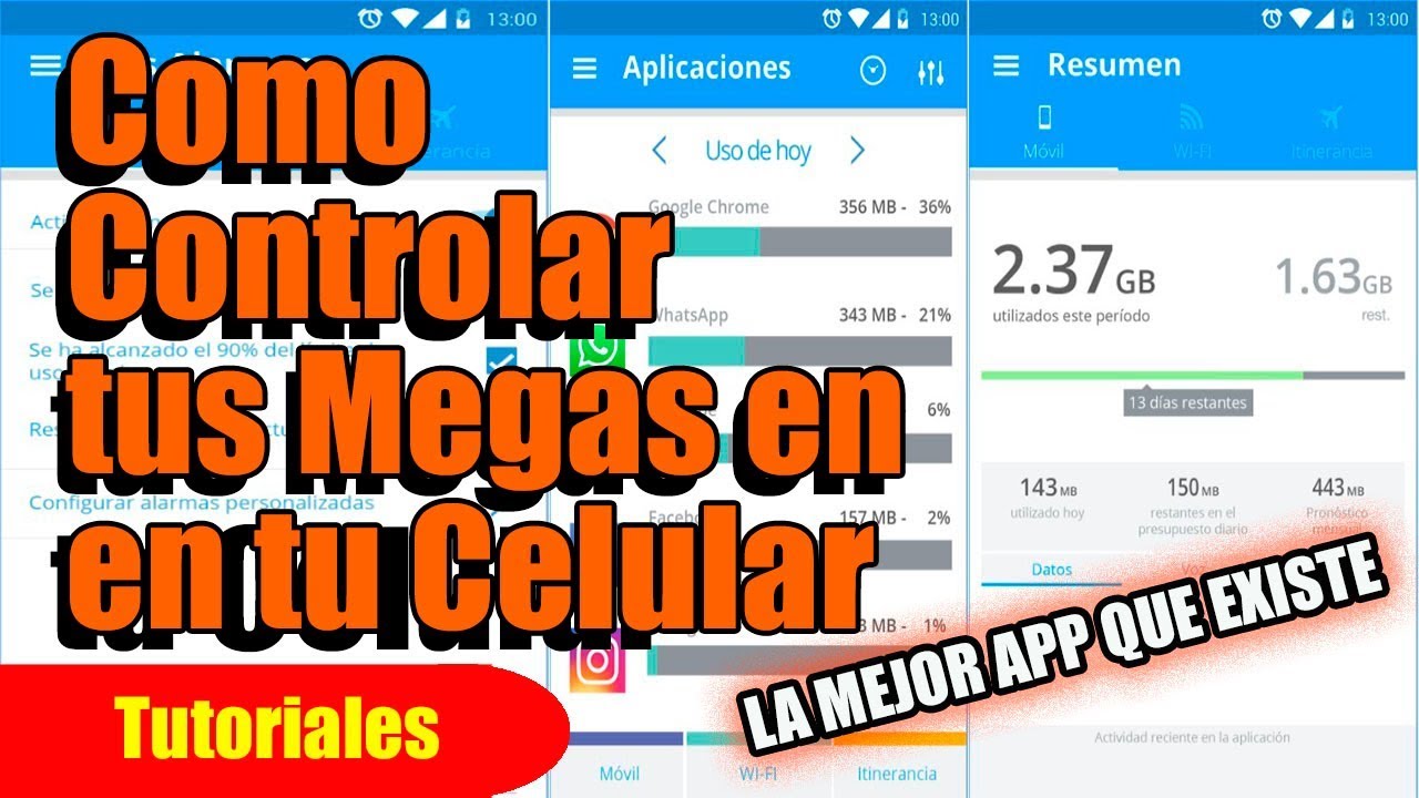 Como Controlar y Limitar el Uso De MEGAS o Datos Moviles 2017 - 100% EFECTIVO