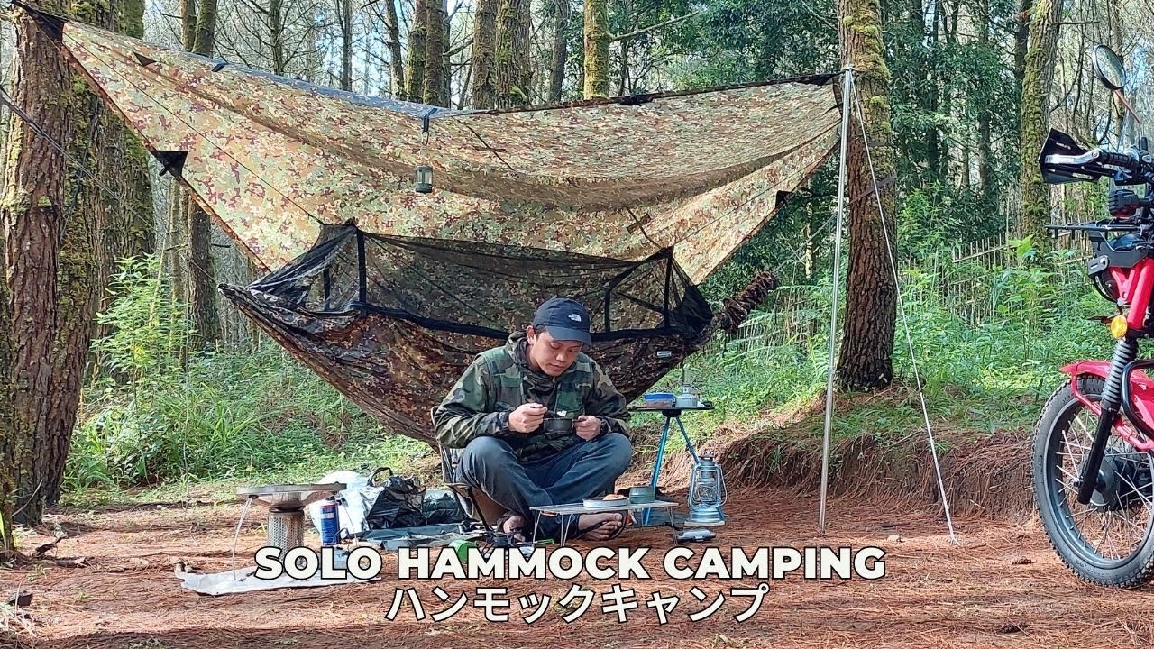 SOLO HAMMOCK CAMPING PINES FOREST MOTOCAMPING CT125 ハンモックキャンプ 모토캠핑 DD HAMMOCKS TANGKAL