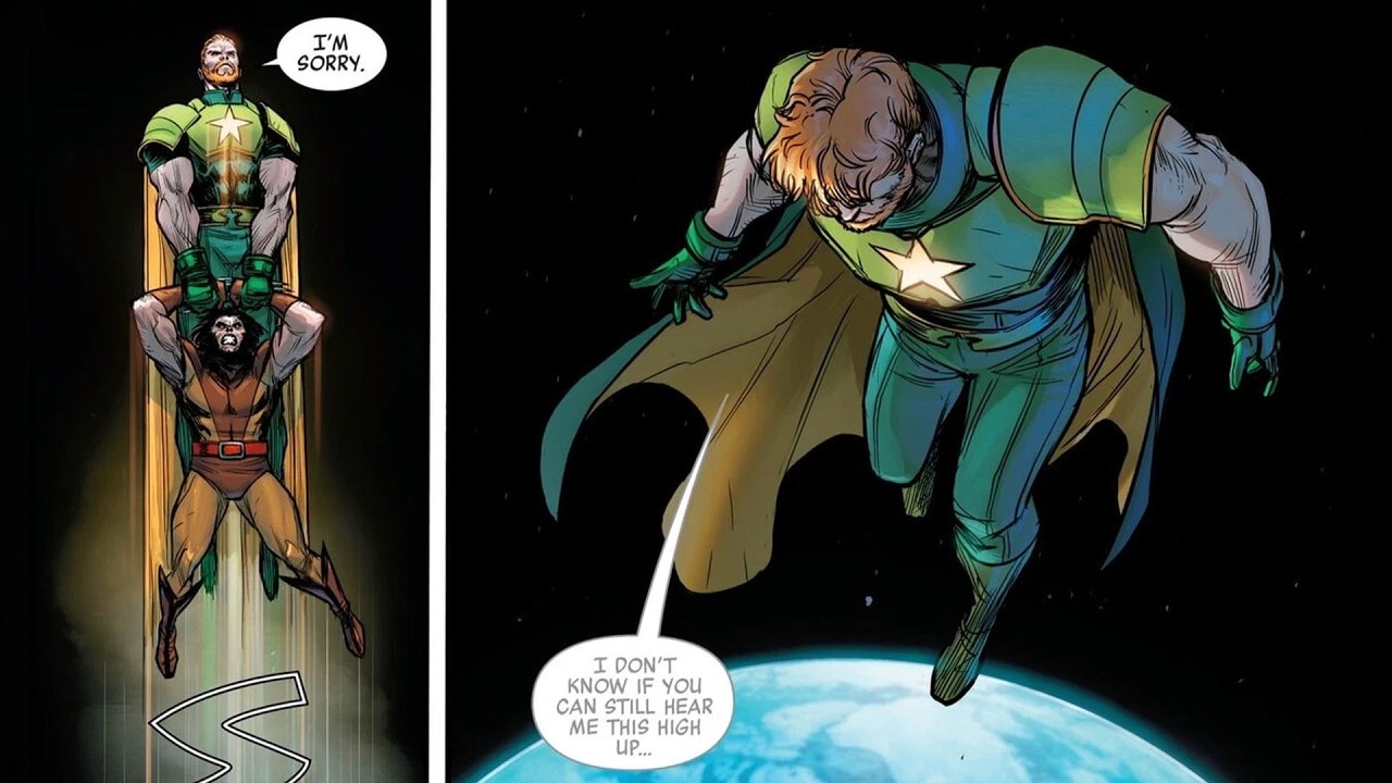 Marvel's Superman drops Wolverine from space!