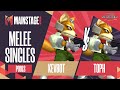 Kevbot vs toph  melee singles pools r2  mainstage 2021  fox vs fox