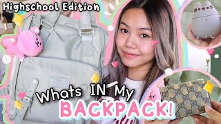WHATS IN MY BACKPACK!  *highschool edition*