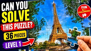Can You Solve This 36-Piece Jigsaw Puzzle 🧩🔥 | Level 1 Challenge!