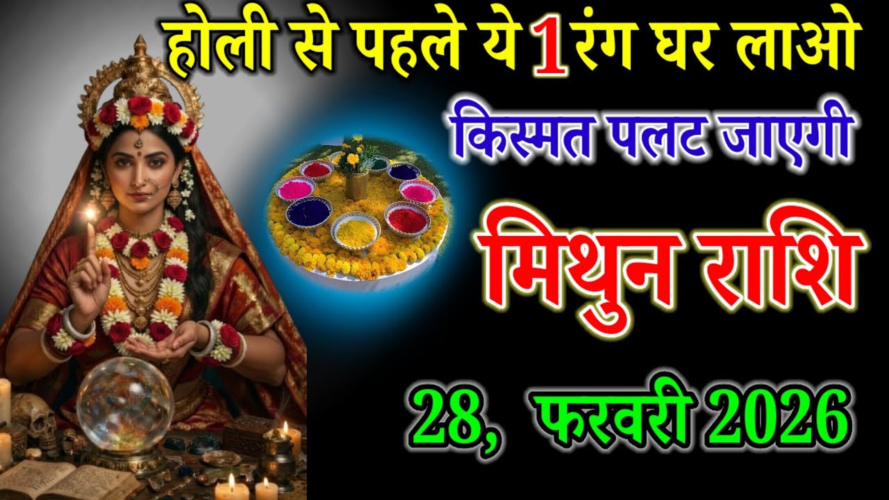 मिथुन राशि वाले 28 फरवरी 2026 होली से पहले ये 1 रंग घर लाओ किस्मत पलट जाएगी। mithun rashi 