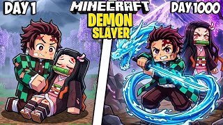 Download Lagu I Survived 1000 Days as a DEMON SLAYER in Minecraft MP3