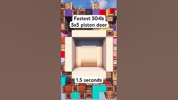 Fastest 504b 5x5 piston door (1.5 seconds) #minecraft