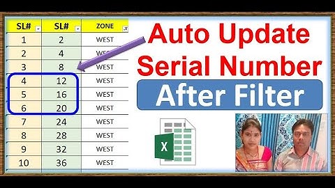 Excel Tutorial: Automatically Update Serial Numbers After Filtering or Deleting Rows