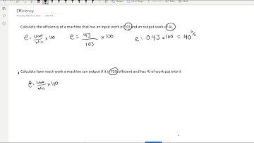 Efficiency and Mechanical Advantage