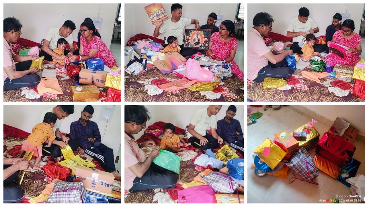 পুরো পরিবার একসাথে বসে ছেলের জন্মদিনের এতো উপহার সব খুলে দেখলাম ❤️🥰