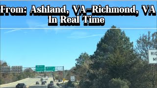 From: Ashland, VA to Richmond, VA in real time