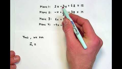 M1C, Lesson 6.5: Example 2 Parallel and Orthogonal Planes