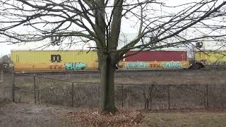 CN 149 intermodal stack train at Doncaster junction/Railside park.
