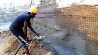 Soil nailing and shotcreting work