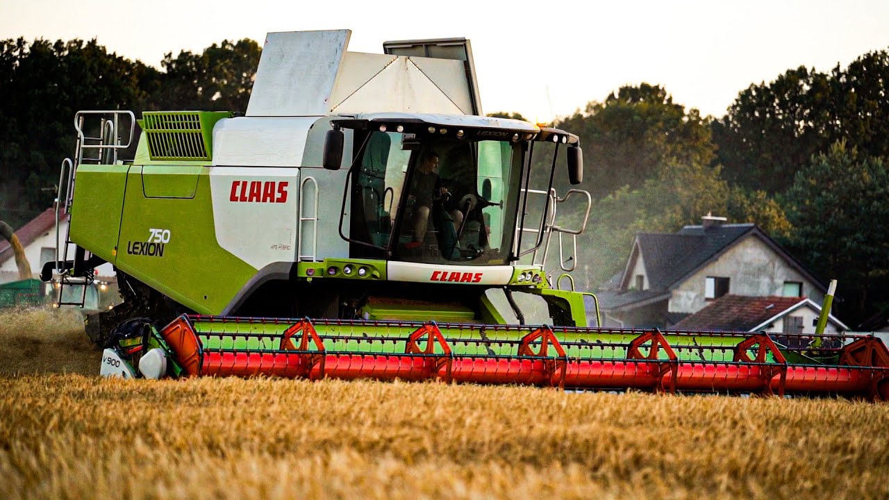 Żniwa jęczmienia 2025 - Pierwsi w okolicy ? Opolskie ruszyło !!! Dwa lexiony w jęczmieniu !