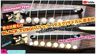 アコギ/ギターのTUSQ Saddle in Black Adjustable Type(ブラック・タスク・アジャスタブル・サドル) ～Graph Tech(グラフ・テック)の賜物人口象牙～