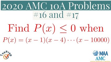2020 AMC 10A #16 and #17: Txe Prep