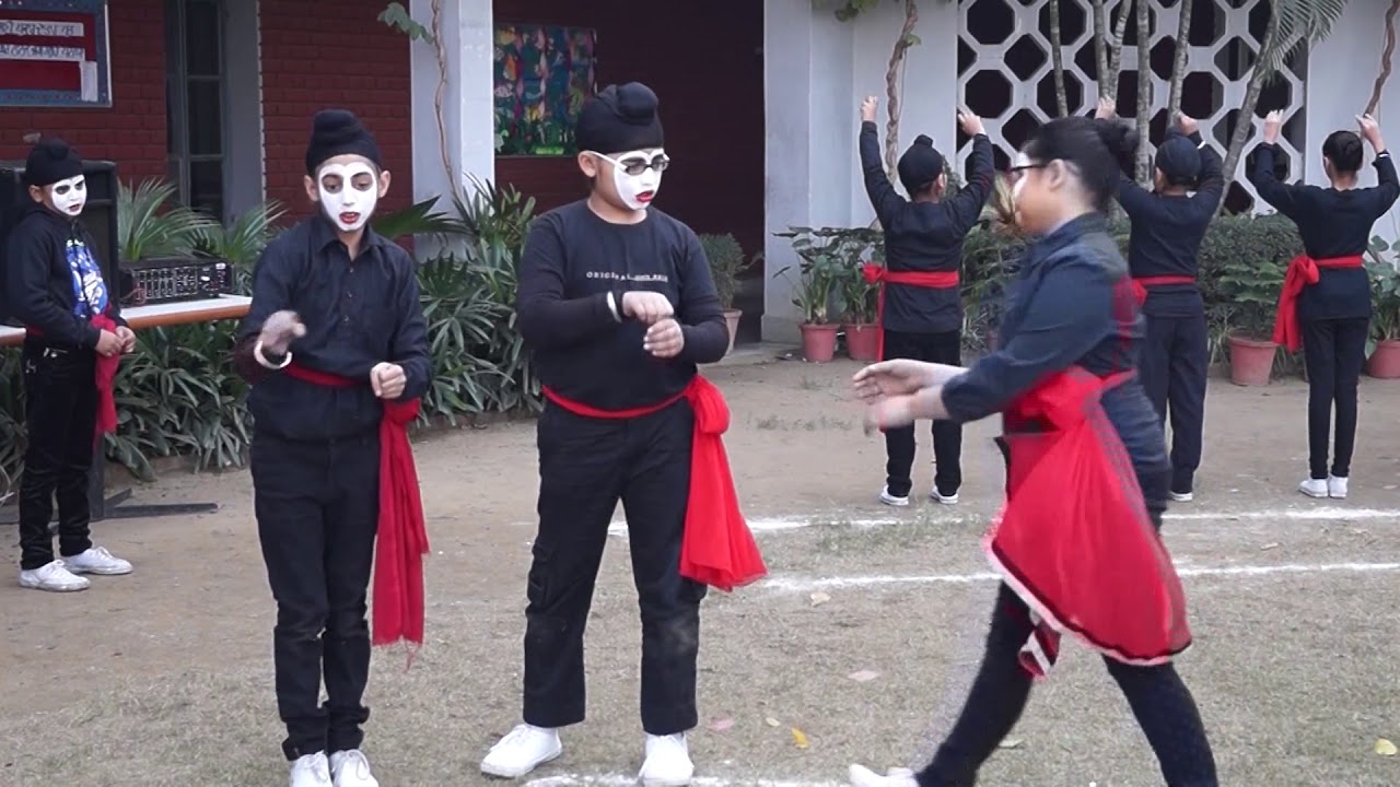 Mime Act on Road Safety by the students of Guru Nanak Public School. Ludhiana.