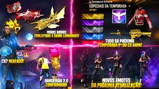 BANDEIRÃO 2.0 CONFIRMADO, CR7 NERFADO, TUDO DA TEMPORADA 9ª DO CS RANK, NOVOS EMOTES E SKINS E MAIS!