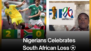 FIFA World Cup⚽Nigerians Celebrate South African loss, WHY? #fifaworldcup #nigeria #fifa #african 
