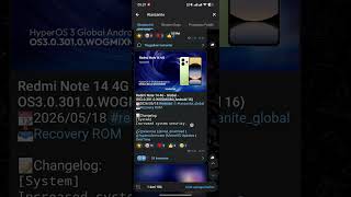 Udah ada update HyperOS 3.1 Global Redmi Note 14 4G aja nih. Buat yg ID kapan!?? #HyperOS #Tanzanite