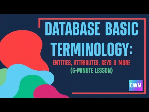 Database Basics Explained: Entities, Attributes, Keys & More (5-Minute Lesson)