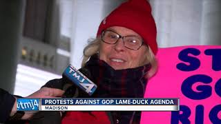 Famous Protesters pack state capitol over GOP lame-duck package Wealth