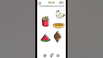 BRAIN OUT LEVEL 10 find something you can not eat?! solutions #brainoutlevelsolution #brainout