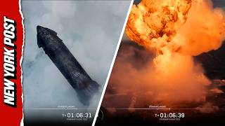 SpaceX Starship 12 Rocket Erupts Into Massive Fireball Explosion During Ocean Splash Down