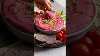 Roasted Beet Hummus With White Beans