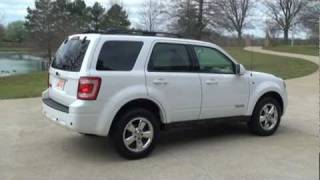 2008 FORD ESCAPE LIMITED WHITE FOR SALE SEE WWW SUNSETMILAN COM
