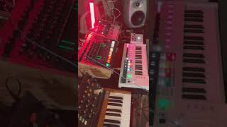 Synth Jam #synth #synthporn #studio #recordingstudio #synthtoys #nosoundinspace #musicstudio