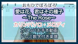 カリンバ楽譜 おもひでぽろぽろ 愛は花 君はその種子 The Rose Kalimba Tabs Tutorial Dual Kalimba Lingting カリンバ入門 簡単譜面 Youtube
