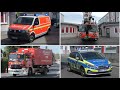 Einsatzfahrten von Feuerwehr &amp; Polizei an der FW10 in Düsseldorf