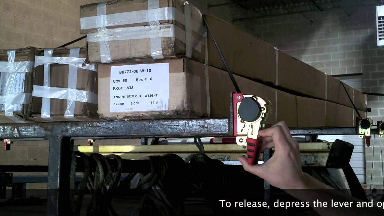 Retracting Ratchet Strap Demo