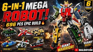 INSANE 6-in-1 Robot Build 🔥 Tank + Jet + Ship = MEGA ROBOT! From Tank to MEGA ROBOT 😱 #imalidotcom