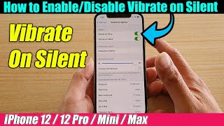 iPhone 12/12 Pro: How to Enable/Disable Vibrate on Silent screenshot 3