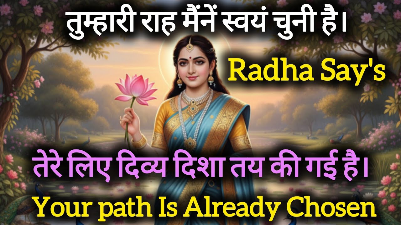 राधारानी कहती हैं: तुम्हारी राह मैंने स्वयं चुनी है।Divine Message from Radha Rani #RadhaRaniMessage