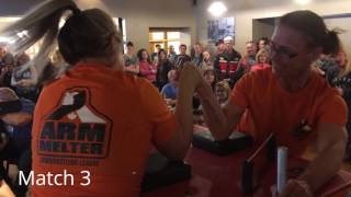2017 Central Ontario Armwrestling Championships - Candy McIlmoyle Vs Laura Cook (right hand)