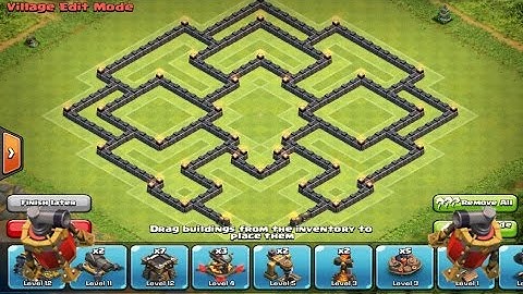 Clash of Clans | Th9 Dark Elixir Farming Base with 2 Air Sweepers (2015)
