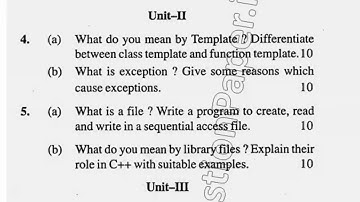 BTech CSE 4th Sem Oops Using C++ Question Paper 2015