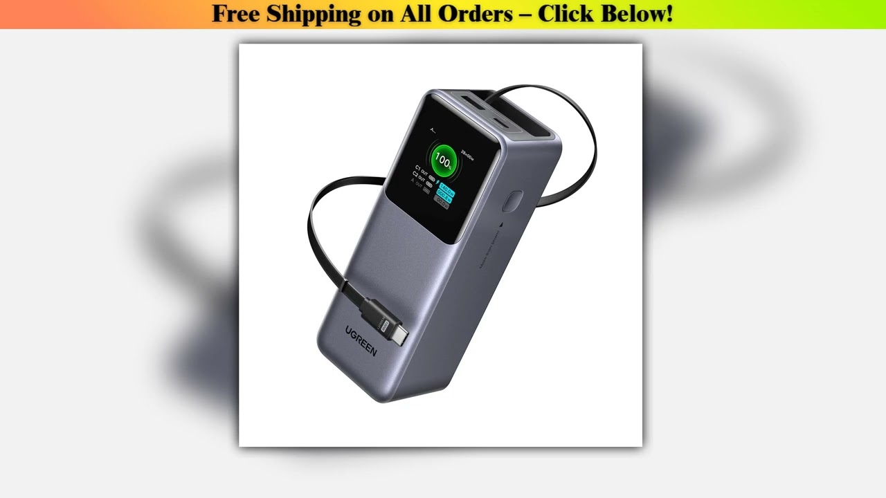 UGREEN Nexode 165W 20000mAh Power Bank PD3.0 100W Fast Charging Portable Charger for MacBook Pro