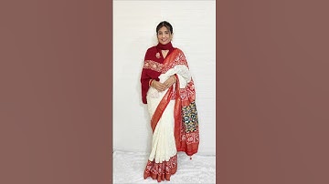 Saree with shawl #saree #rekhamishra #sareedraping
