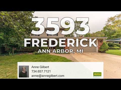 3593 Frederick Drive, Ann Arbor, MI home video tour
