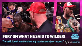 "Sore loser! An idiot!" Tyson Fury reveals what was said between him & Deontay Wilder after huge win