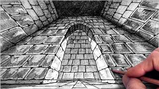 How to Draw Arches from Below in Two Point Perspective | Narrated Beginner Tutorial