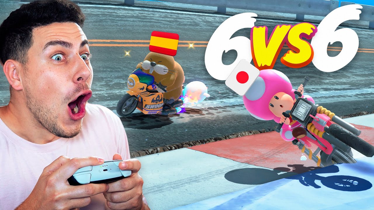 España vs Japón en Mario Kart Competitivo