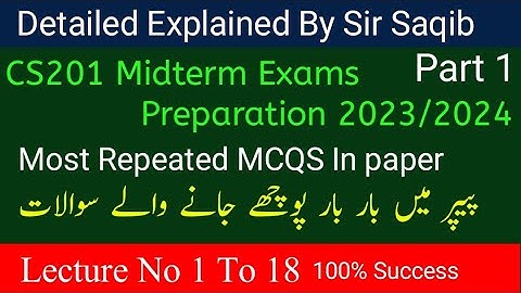 cs201 midterm preparation 2023/2024|cs201 midterm preparation 2023| cs201 midterm preparation